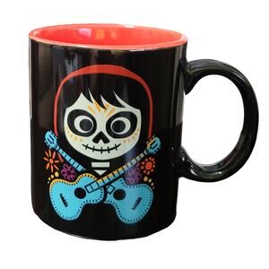 Disney Pixar Coco Ceramic Mug 16 OZ Miguel Sugar Skull Dia de los Muertos Black